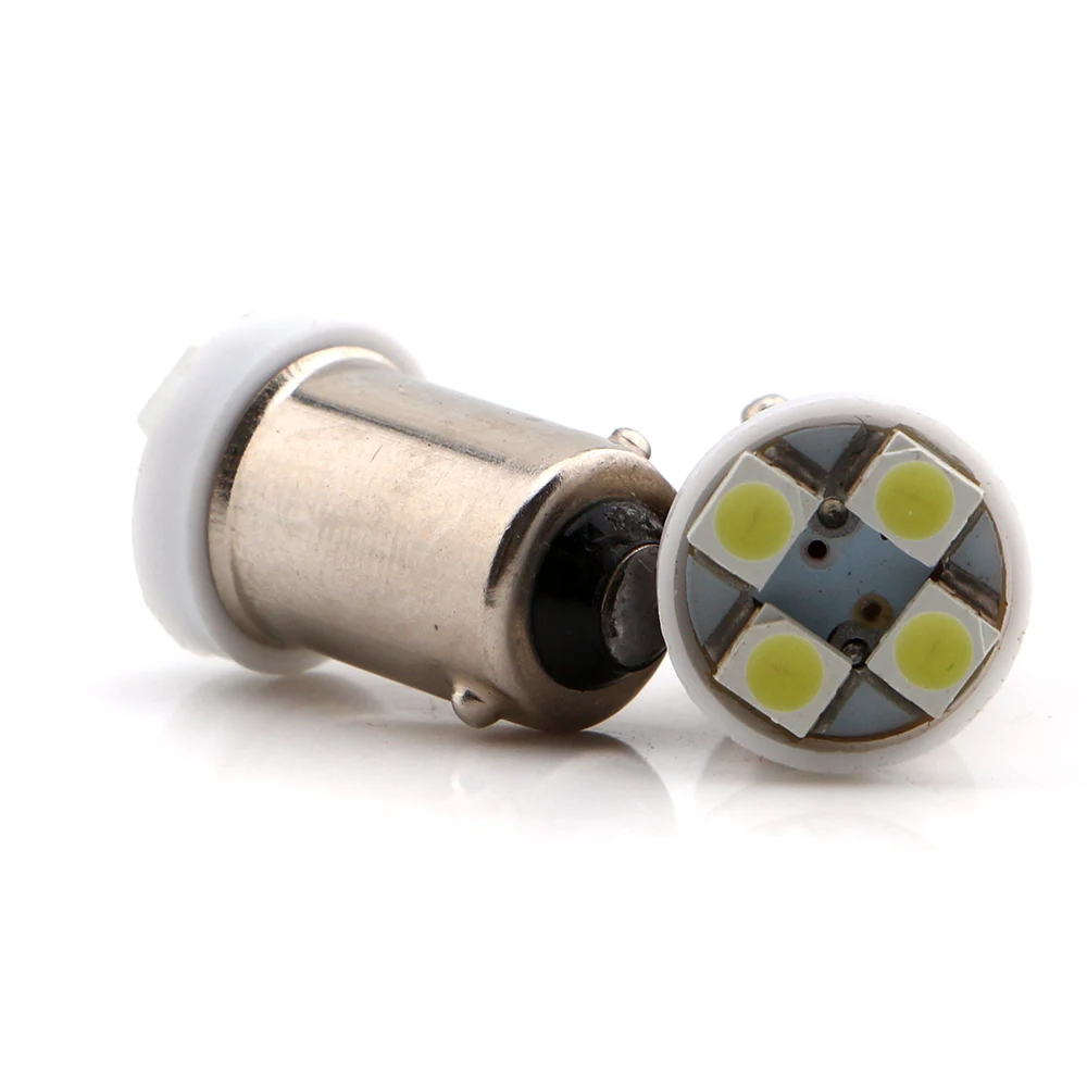 YM E Bright 300 шт. BA9S 1210 4 SMD T4W T11 24 В DC светодиодный ные лампы белого синего