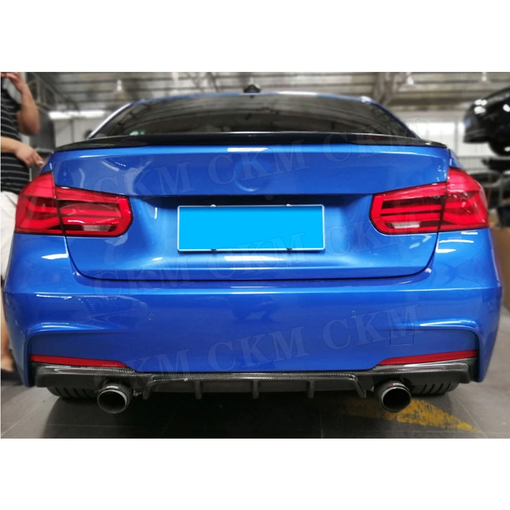 Карбоновый задний спойлер для диффузора губ BMW F30 F35 320i 328i M sport 2012 2018 плавники Акула