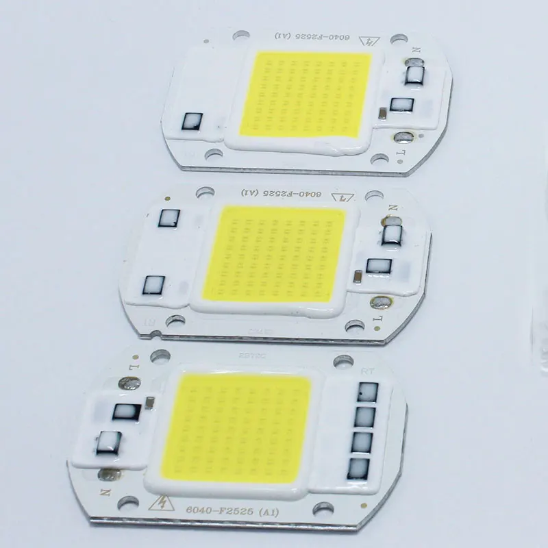 Светодиодный COB лампа LED чип 20 Вт 30 Вт 50 Вт светодиодный чип 110V 220V Вход IP65 умная ИС(интеграционная схема) подходит для DIY светодиодный прожектор светильник Холодный белый/теплый белый/белый