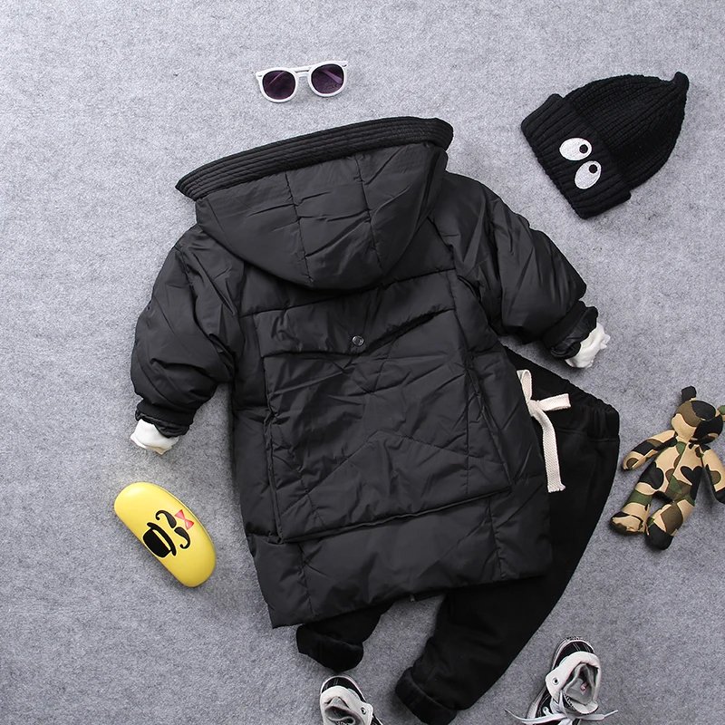 От 2 до 9 лет новинка 2018 года зимнее теплое пальто с хлопковой подкладкой для