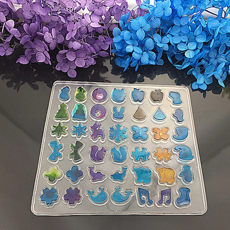 

Clear Silicone Ear Stud Earring Mold Making Jewelry Resin Casting Mould Tool DIY