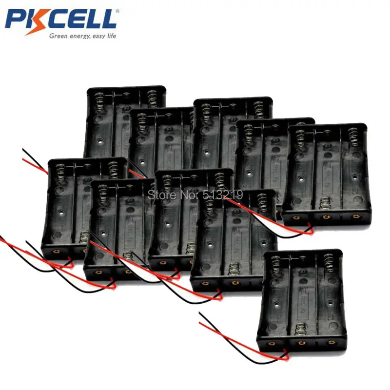10 шт Черный Пластик 3x3,7 V 18650 3x18650 3x18650 3 клетки 18650 батареи держатель чехол