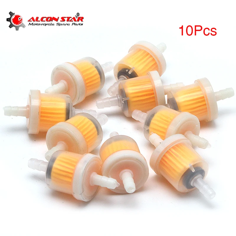 

Alconstar 10Pcs Motorcycle Petrol Gas Fuel Gasoline Oil Filter For Scooter Motorcycle Moped Scooter Dirt Bike ATV Go Kart