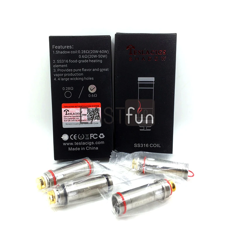 5 шт. Оригинал Тесла скрытая спираль теневая катушка SS316 0.6ohm 0.28ohm стелс для Tesla