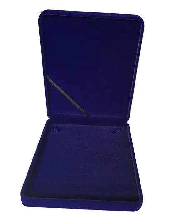 blue 19x24x4 см большой размер бархатная коробка для ювелирных изделий ожерелье коробка подарочная коробка больше цветов на выбор - Цвет: blue