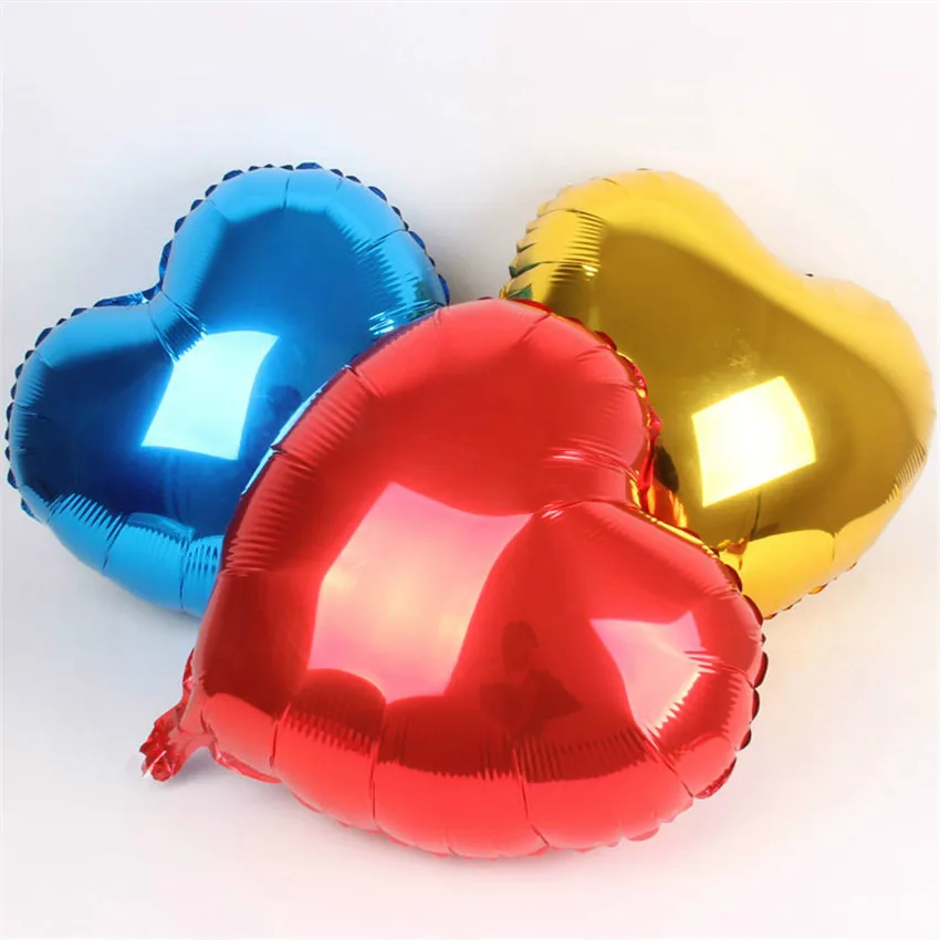 Hot 10pcs Foil Helium Balloon 10inch Star/Heart Shape Balloons Birthday/Party Wedding Decoration Christmas gift 1zSH035 | Дом и сад