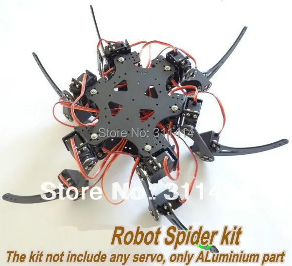 1 комплект 18DOF алюминиевый Hexapod Паук Шесть 3DOF ножек с рамкой робота шариковым
