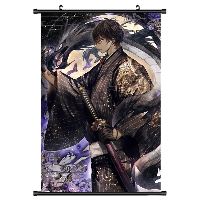Японское аниме Touken Ranbu онлайн Mikazuki Munechika& kogitsunemaru домашний Декор настенный свиток плакат декоративная картина