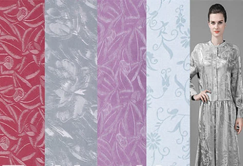 Европейские жаккардовые атласные шелковые ткани для платья шифоновые Лоскутные