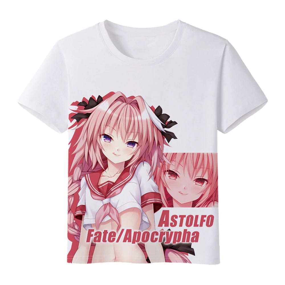 Аниме JK Fate Grand Order Astolfo Rider косплей костюм рубашки футболки топы футболки повседневные с коротким рукавом женские мужские футболки
