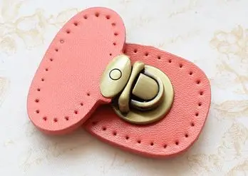 Настоящие Кожаные пряжки для сумки ручной работы DIY сменная сумка аксессуары многоцветная воловья кожа Hasp Пряжка врезной замок - Цвет: orange