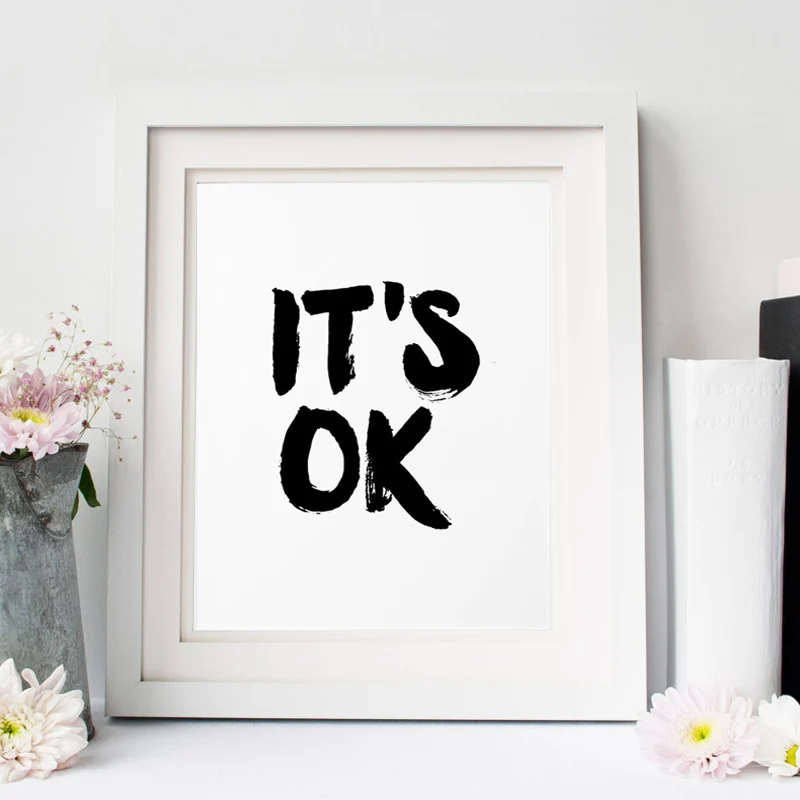 Это нормально вдохновляющий плакат Настенный декор mottos мотивационный домашний