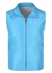 Light blue Спортивный жилет, одежда для бега, жилет без рукавов, свитер-жилетка, 10 шт., логотип - Цвет: Light blue