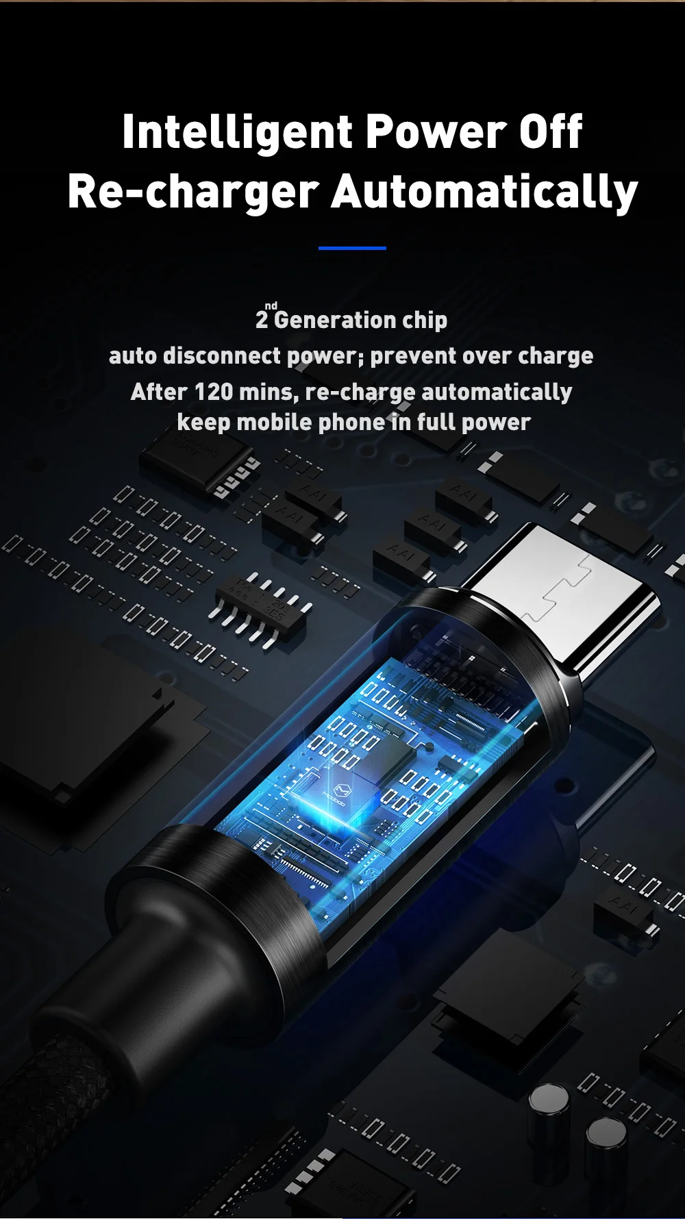 Mcdodo Micro USB 2A кабель для samsung Xiaomi huawei QC3.0 Быстрая зарядка автоматическое отключение USB кабель для передачи данных светодиодный кабель для устройств Android