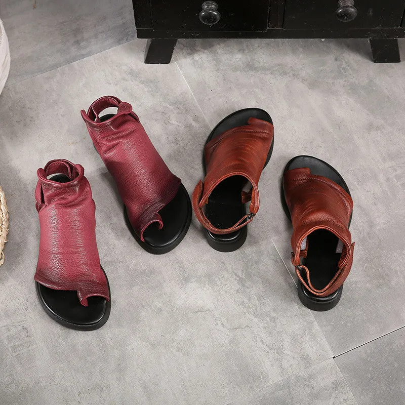 Новинка Летние женские сандалии в стиле ретро Повседневные пляжные из