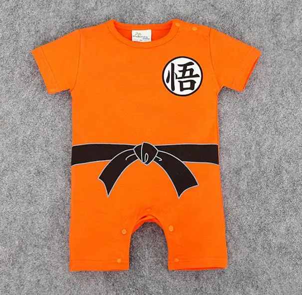 Orange Bebe/Комбинезоны с короткими рукавами для новорожденных; Детский костюм супергероя; комбинезон для маленьких мальчиков; одежда Супермена; хлопковые детские комбинезоны для мальчиков - Цвет: Orange