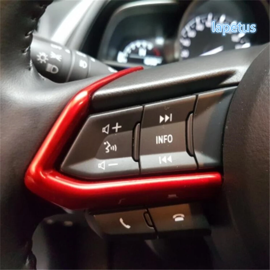 Lapetus декоративная рамка для рулевого колеса Накладка подходит Mazda 2 Demio 2015 2019 ABS