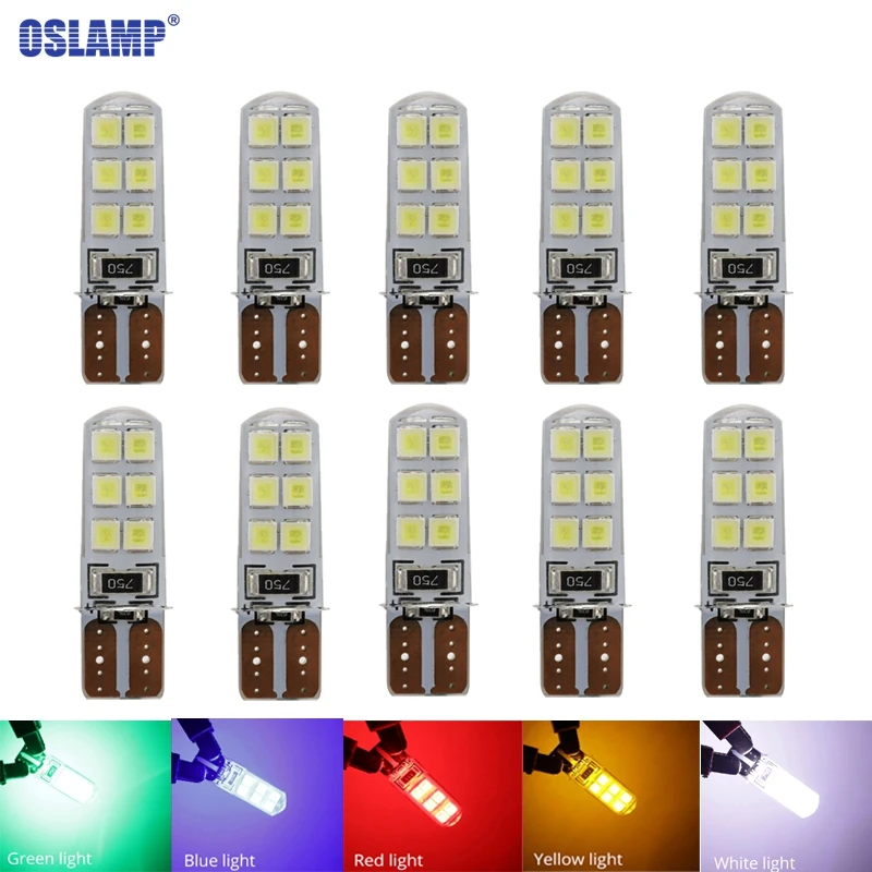 Oslamp 10 шт. T10 192 W5W Автомобильный светодиодный светильник 2835 Чип Белый зазор Break s