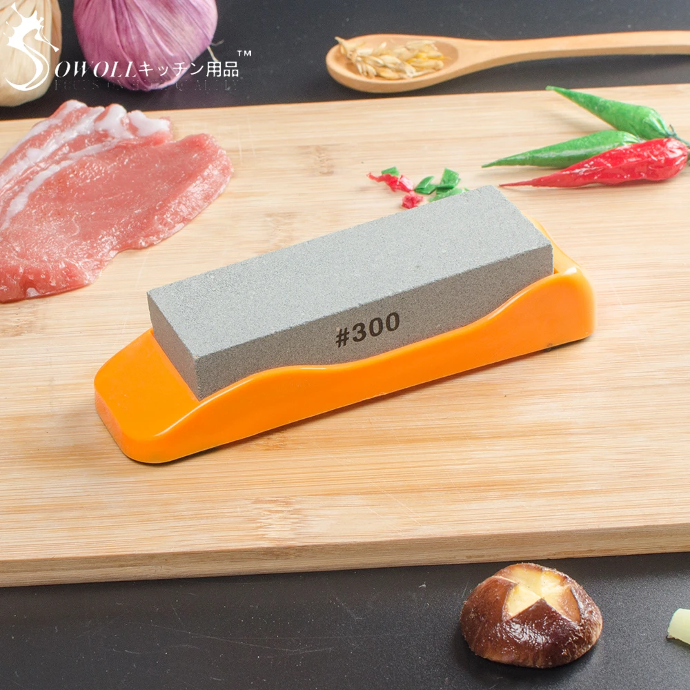 SOWOLL точилка для кухонных ножей высокого класса двухсторонний точильный камень