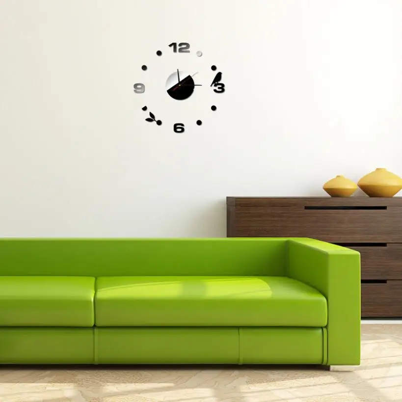 Домашний декор модные настенные часы DIY самоклеющиеся интерьерные Креативные