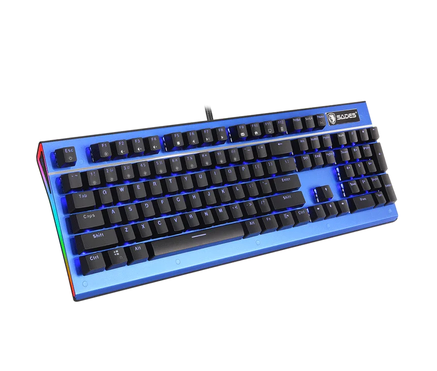 SADES клавиатура K13 серповидная Механическая игровая клавиатура 104 клавиш USB разъем Kailh синий переключатель для ПК/рабочего стола/ноутбука