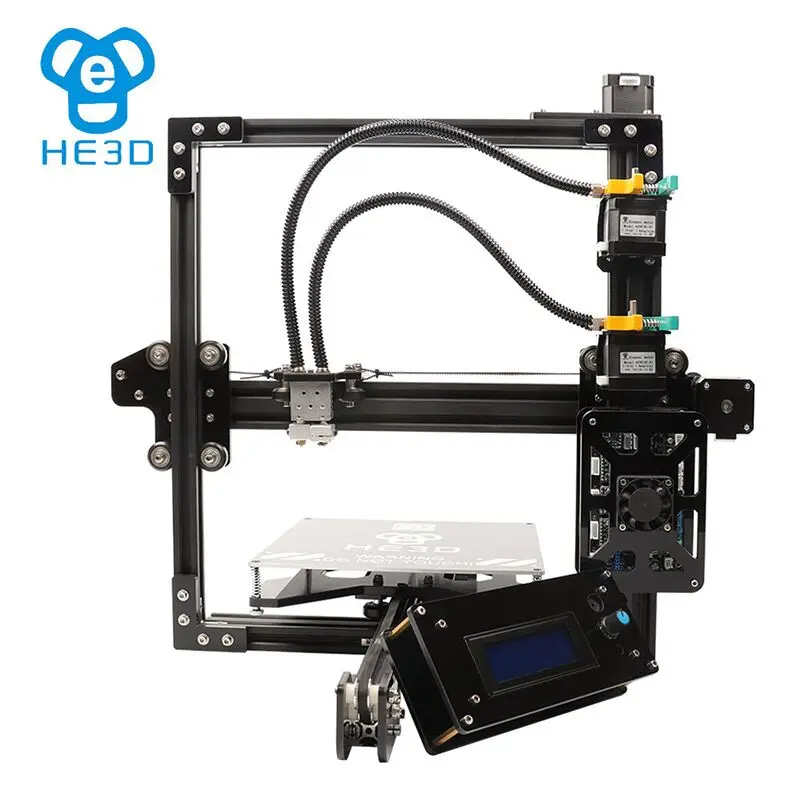 Новейший двойной сопло алюминиевый экструзионный 3D-принтер HE3D EI3 3d принтер с 2 рулонами нити+ 8 Гб SD карта в подарок