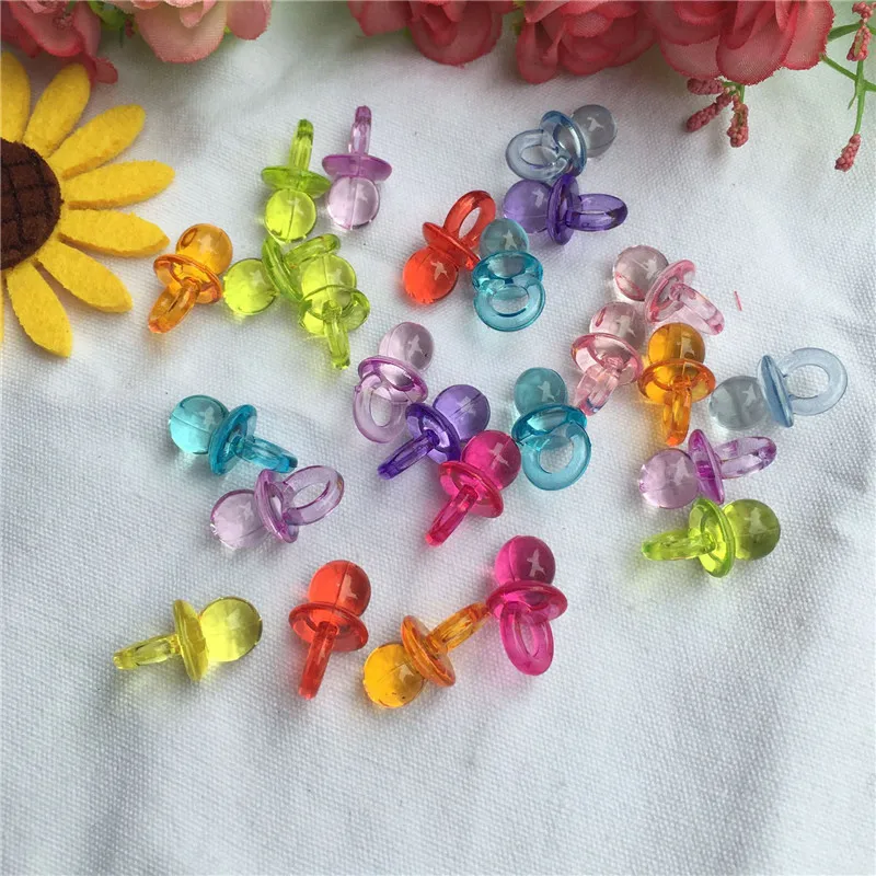 60 шт./лот мини соски детские праздничные подарки украшение акриловая прозрачная