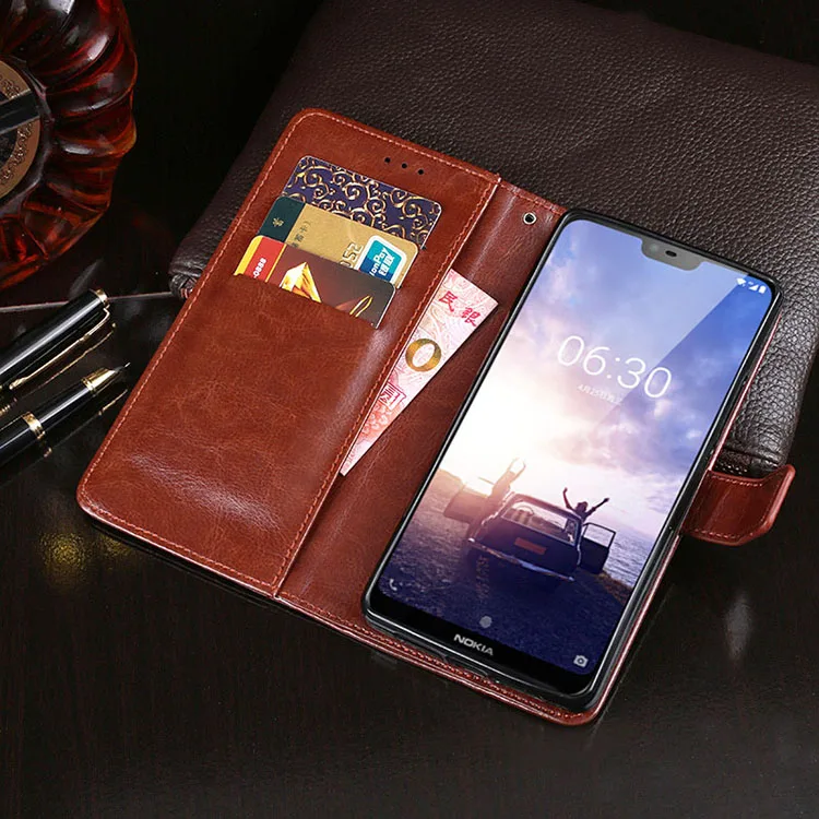 Для Nokia X6 2018 чехол 5 8 дюйма PU кожаный мягкий TPU для X 6 TA-1099 откидная задняя крышка |