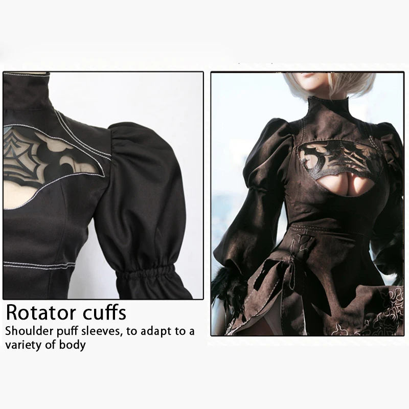 NieR Automata 2B Girl 2B платье для косплея сексуальный наряд аниме игровой костюм женские вечерние костюмы на Хэллоуин нарядное приталенное платье с открытой спиной