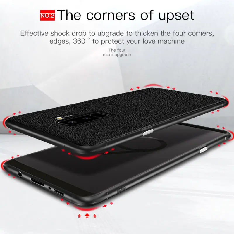 Luxury Card Slot Skin Case For Samsung Galaxy S9 S8 Plus PU Leather Anti-knock Hard PC Note 9 8 | Мобильные телефоны и