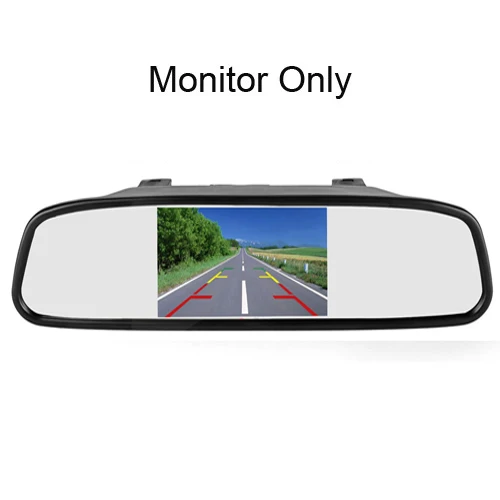 Monitor Only Podofo автомобильный монитор TFT ЖК-дисплей 4," HD цифровой 16:9 800*480 Экран 2 Way видео Вход для заднего вида Камера авто-Стайлинг - Цвет: Monitor Only