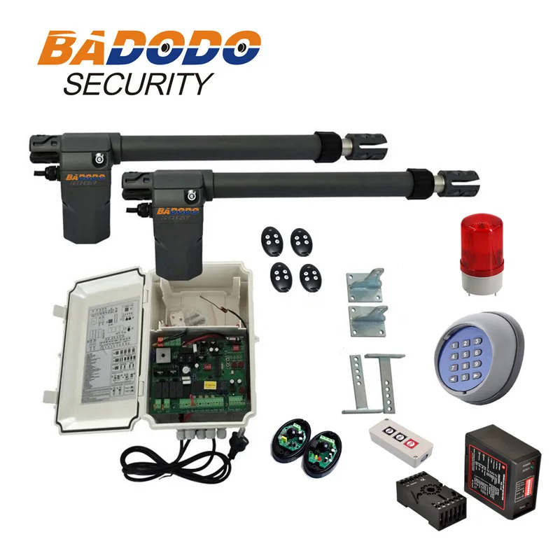 Kit9 220VAC автоматический двойной распашные ворота открывалка для ворот до 26 футов длиной 1700 фунтов с детектором петли беспроводной клавиатуры опционально - Цвет: Kit9
