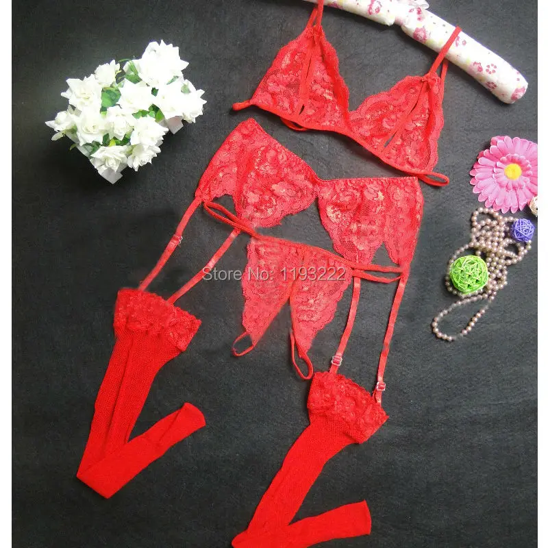 (1 комплект = 4 шт.) сексуальный бюстгальтер с вырезами + юбка Тонги нижнее белье