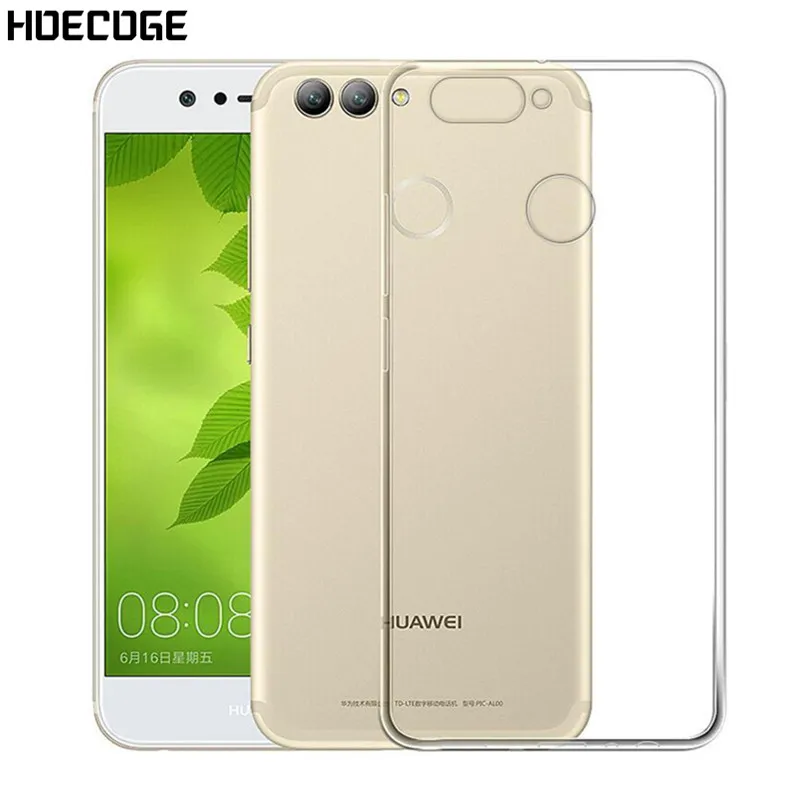 Ультратонкий Прозрачный чехол HOECOGE для телефона Huawei Nova 2 Plus 5 дюйма защитный из ТПУ