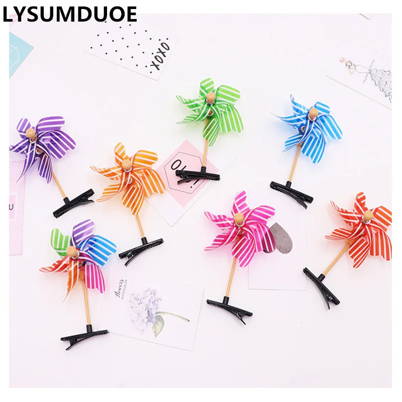 Модные женские заколки, заколки для волос, заколки для волос Kawaii Pinwheel Hairgrip Lucky Barrette, 2 шт., украшение для волос, аксессуары для волос для девочек