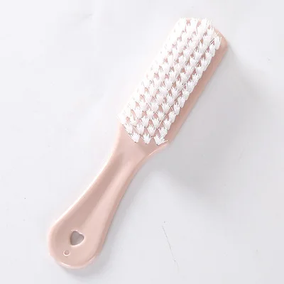 pink 1 шт. пластиковая многоцелевая щетка для мытья, товары для дома, инструменты для обуви, домашняя щетка для чистки, аксессуары для обуви, набор для блеска - Цвет: pink