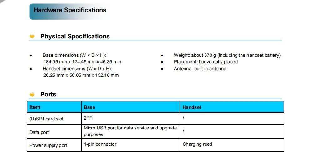 Huawei F688-20 UTMS/WCDMA 900/2100 МГц фиксированной беспроводной терминал и DECT телефон