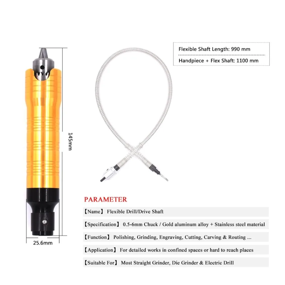 Rod Handle Power Tools 0.5-6mm Flexible Shaft Handpiece Mini Drill Electric Grinder Rotary Tool Accessory Engraving | Инструменты