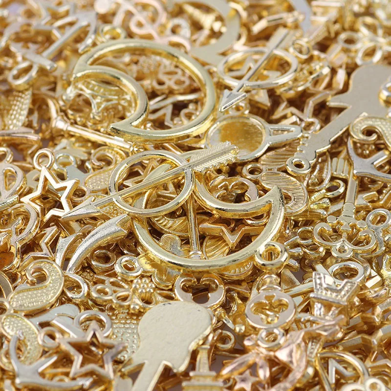 20 шт./лот смешанные золотистые металлические Плавающие Подвески ручной работы