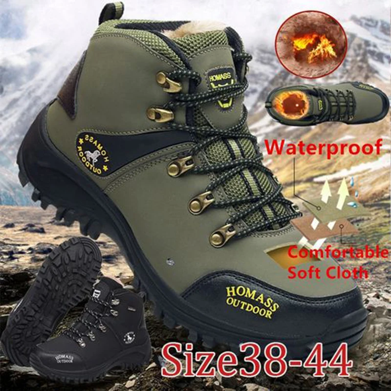 Fall Winter Mens Shoes Casual Platform Sneakers Boots Hiking Non-slip Outdoor Off-road Movement Mountaineering | Обувь