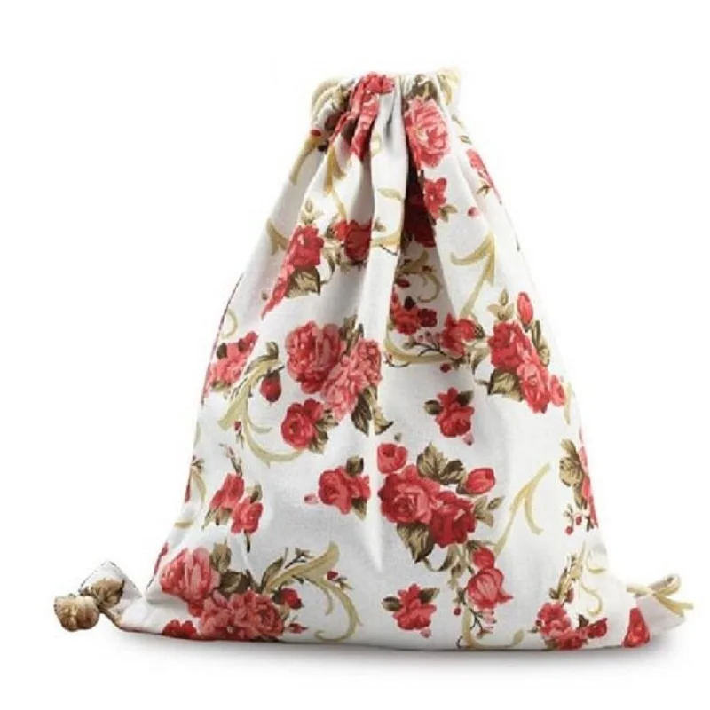 Летний хлопковый тканевый рюкзак пляжная сумка на шнурке 20 35 литров модные