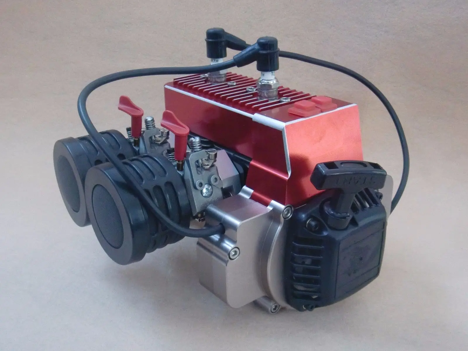 60CC газ 2 цилиндра двигатель может для KM HPI Baja Losi 5ive-T DBXL 5ive-B RC
