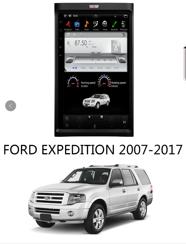 1" Tesla стиль вертикальный экран для Ford Expedition Автомобильный плеер DVD gps навигация Авто Радио Стерео головное устройство мультимедийный плеер