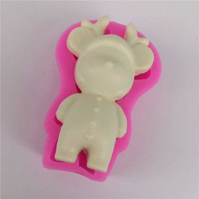 3D силиконовая форма маленькая в форме оленя серия Рождественское украшение