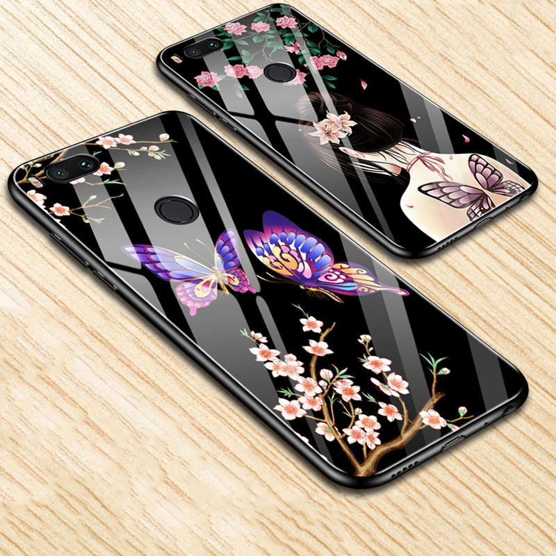 GKK Fashion for Xiaomi Mi 5X Case Back glass+Soft TPU Original Texture 360 Full Protection Cover Fundas Coque | Мобильные телефоны