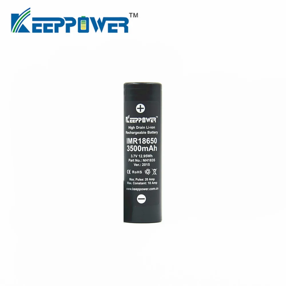 1 шт. Keeppower IMR 18650 аккумулятор IMR18650 3500 мАч 3 7 в макс. ток разряда 20 А высокой мощности