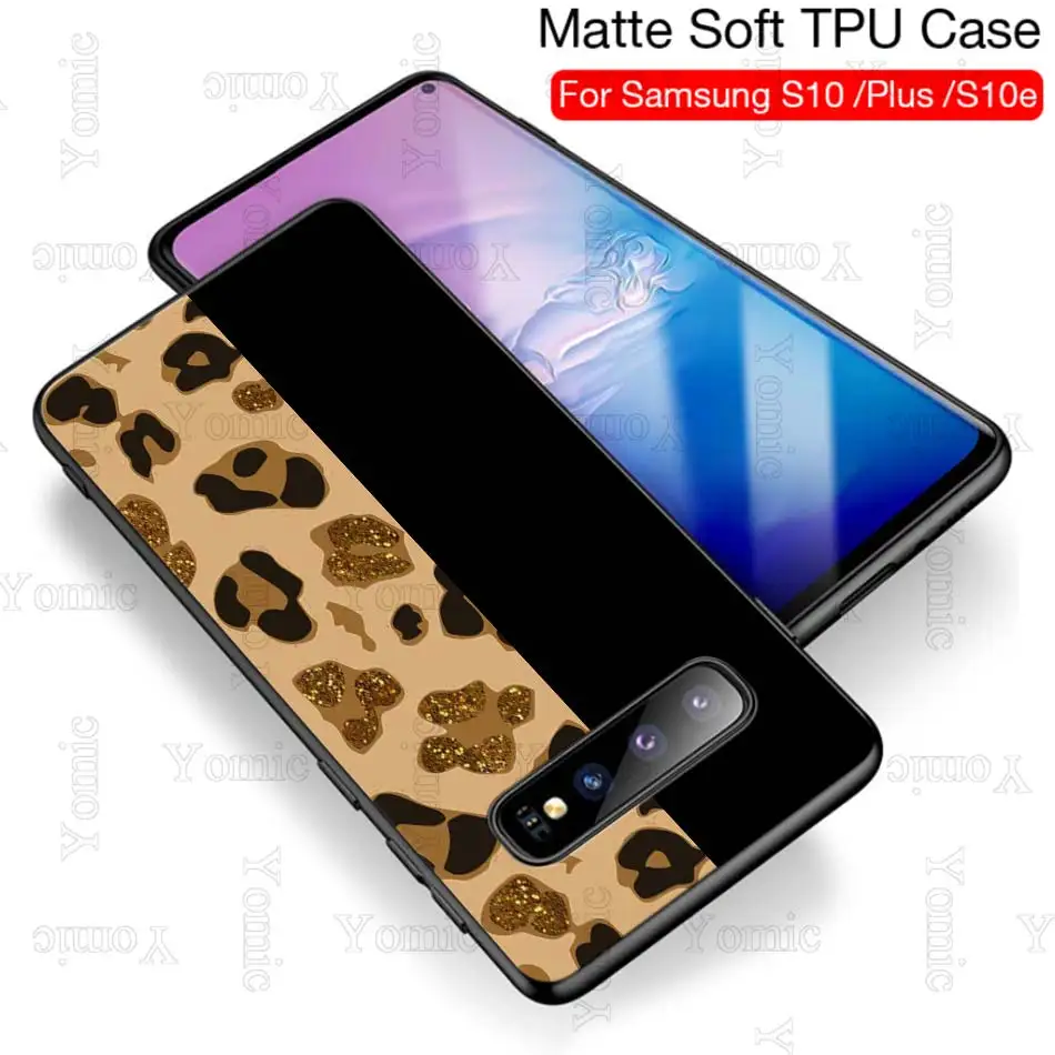 Черный ТПУ мягкий чехол с леопардовым принтом для samsung Galaxy S10e S10 S8 S9 Plus S7 A40 A50 A70 Note 8 9 силиконовый чехол для телефона