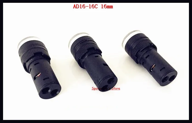 

5 pcs/Lot AC/DC 12V,24V,110V, AC220V White AD16-16C 16mm Mount Size LED Power Indicator Signal Light Pilot Lamp