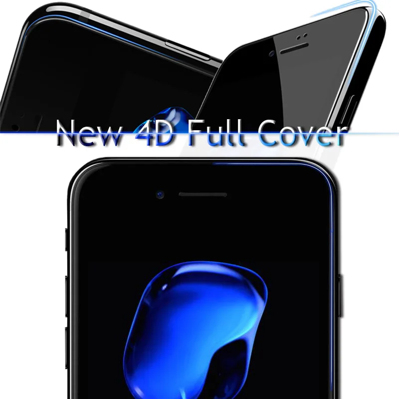 4D (2-го поколения 3D) полноэкранное закаленное стекло для iPhone 7 Plus изогнутая