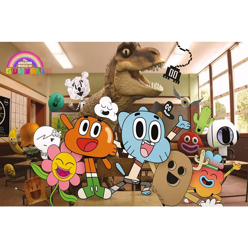 Удивительный мир Gumball Плакат на заказ холст плакат художественная отделочная ткань для дома ткань настенный плакат печать шелковая ткань - Цвет: Светло-зеленый